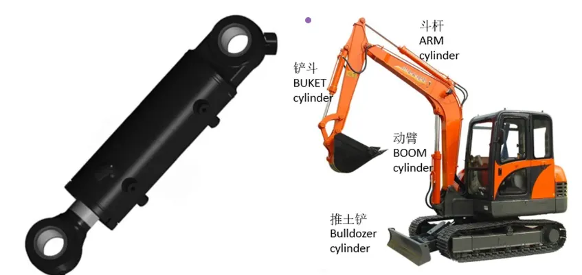 Cilindro per escavatore piccolo