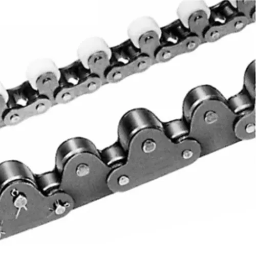 Conveyor chains with rollers