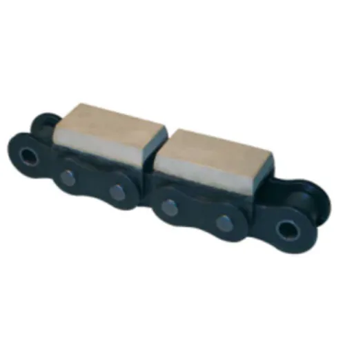 Roller chains with vulcanised elastomer profiles